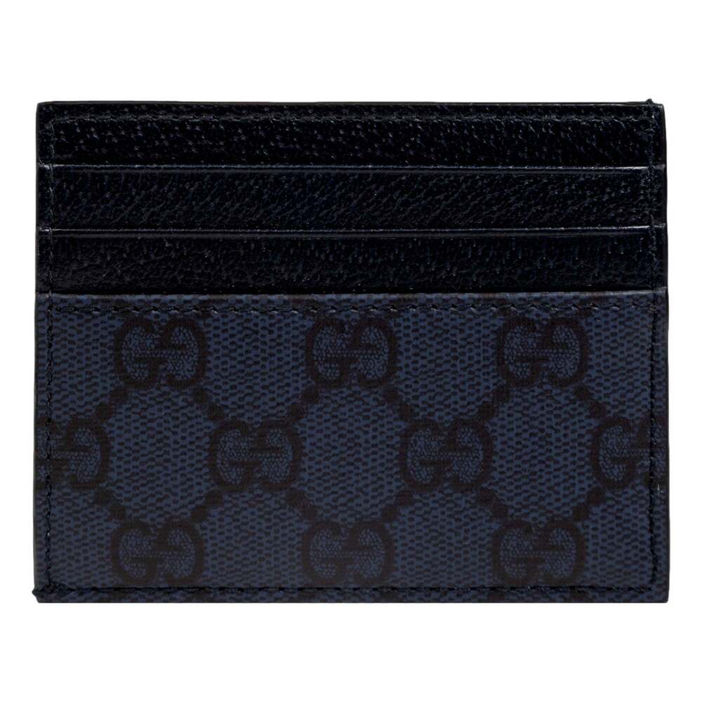 Gucci Ophidia GG Canvas Leather Navy Card Case